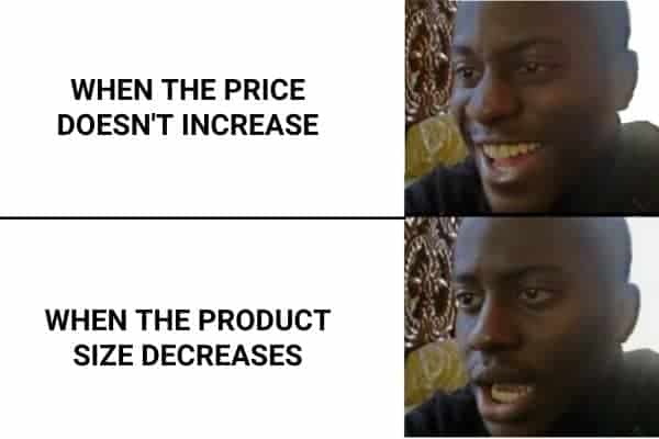 inflation meme - shrinkflation