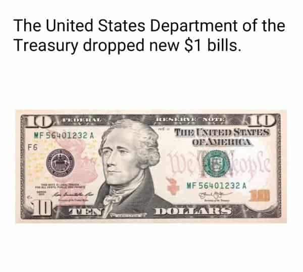 inflation meme - 10 dollar bill 